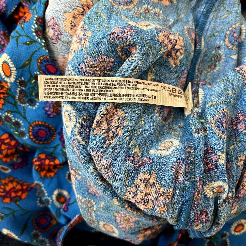 Free People Blue Floral She's Dainty Bodysuit Size Small NEW - Picture 11 of 11